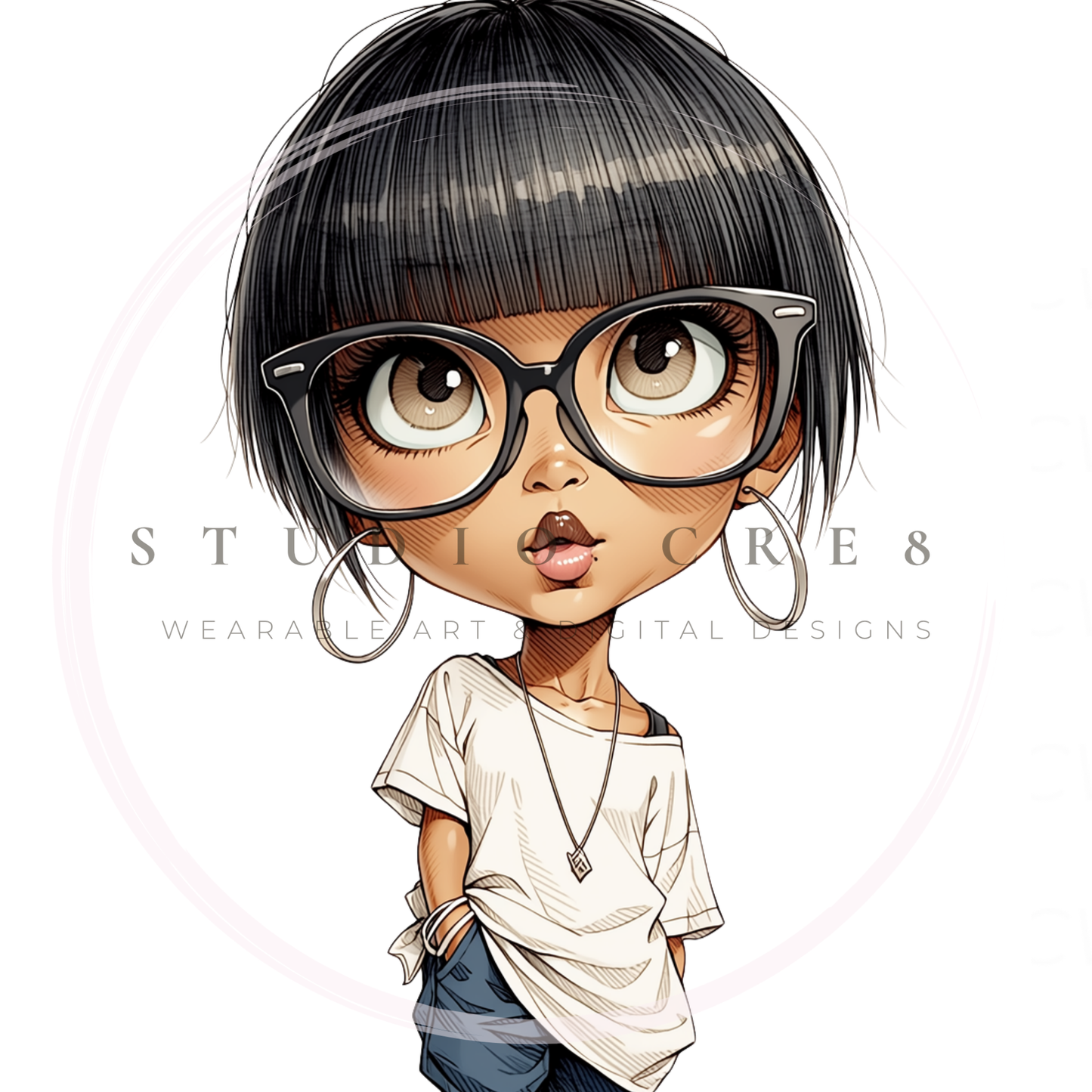 Glasses and Gloss | 18 Chic Academic Girl Clipart Bundle