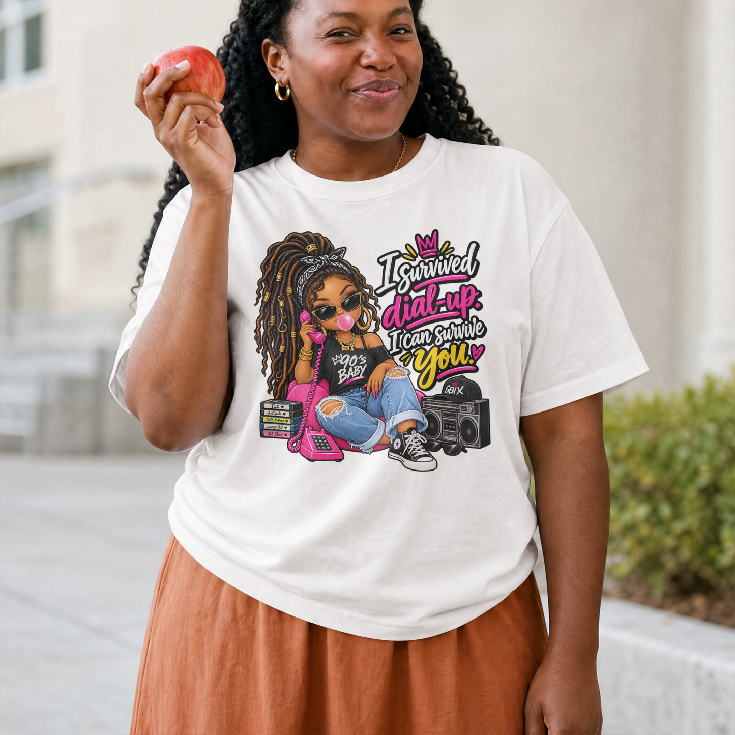 I Survived Dial-Up Gen X Graphic Tee