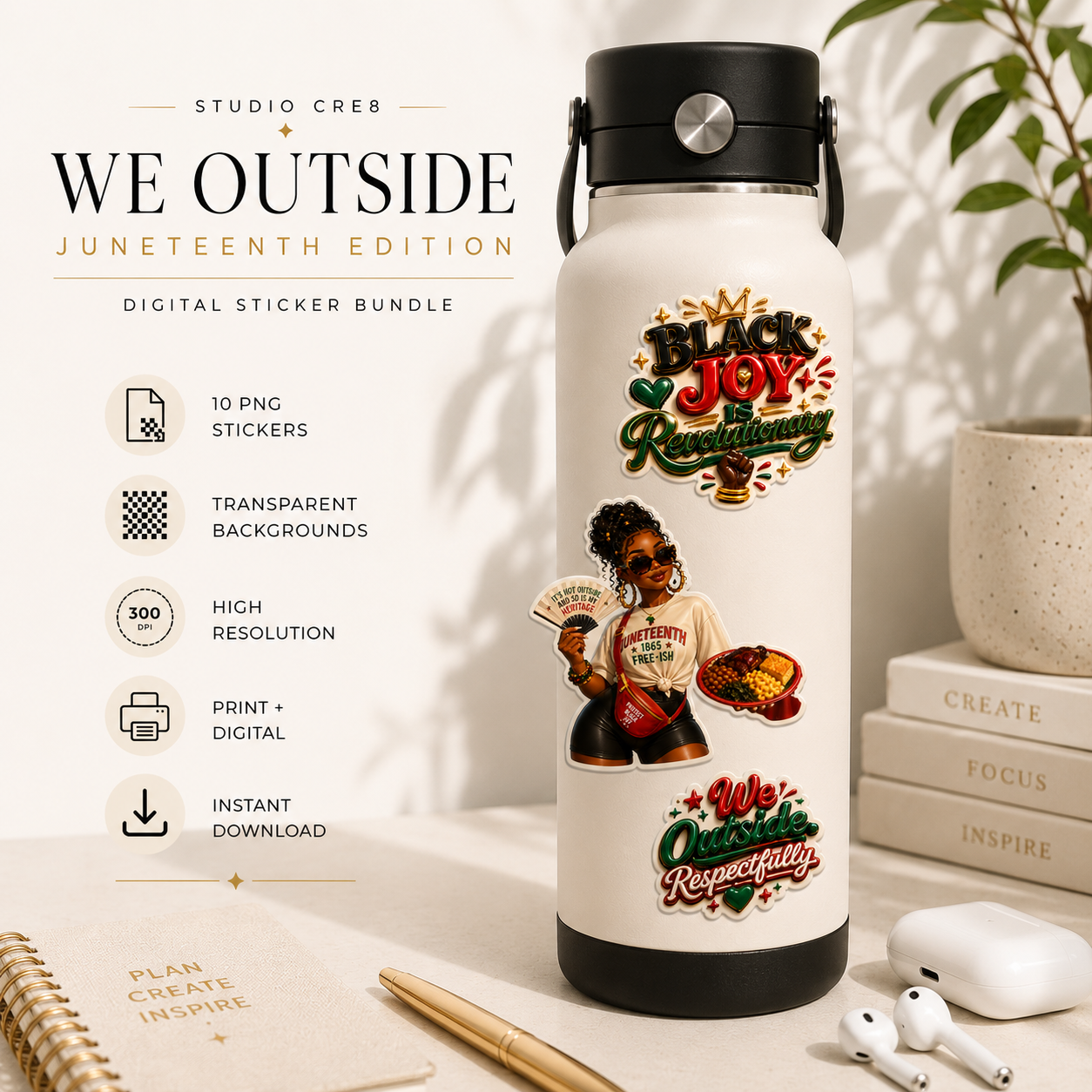 We Outside (Juneteenth Edition) Sticker Bundle