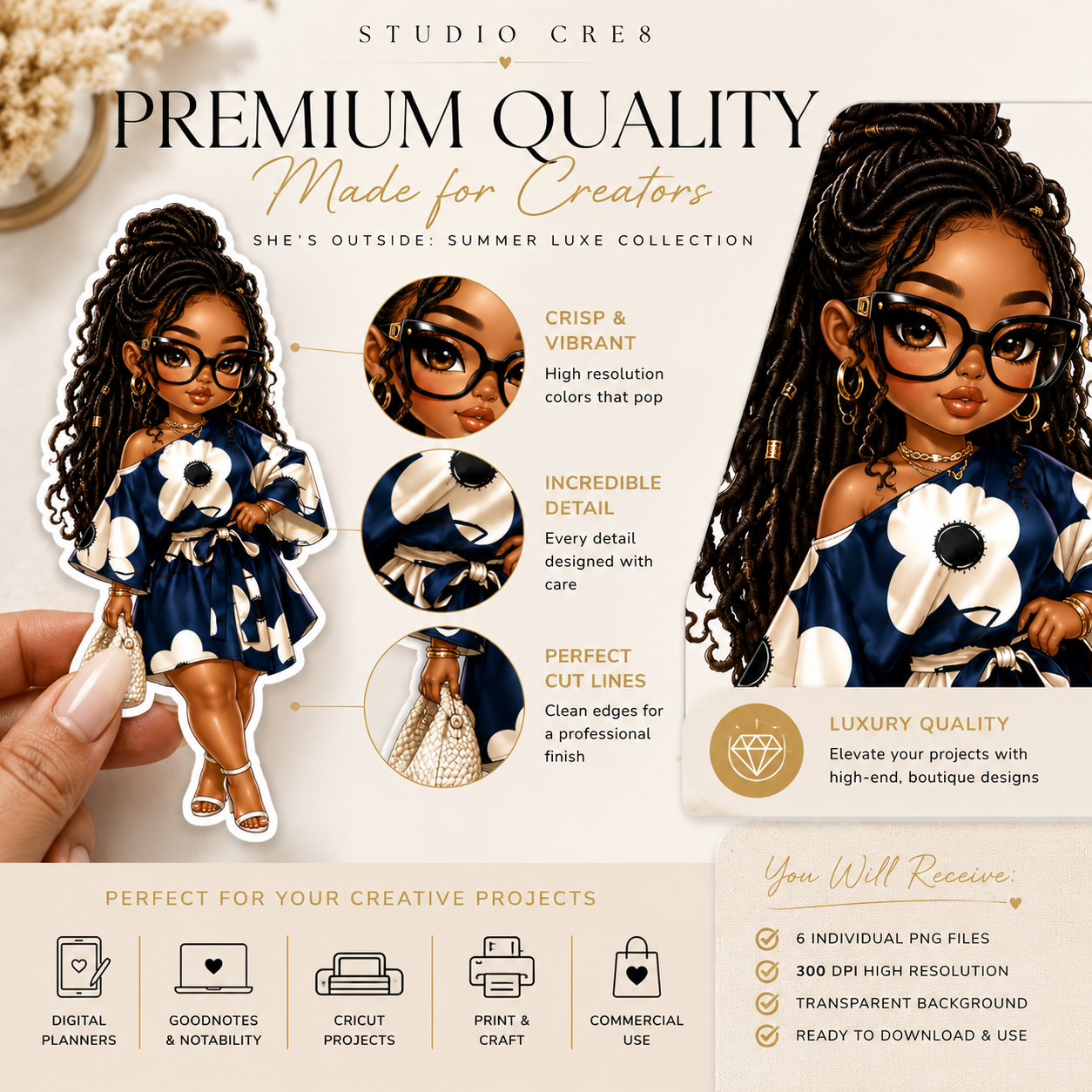 She's Outside Summer Luxe Sticker Bundle