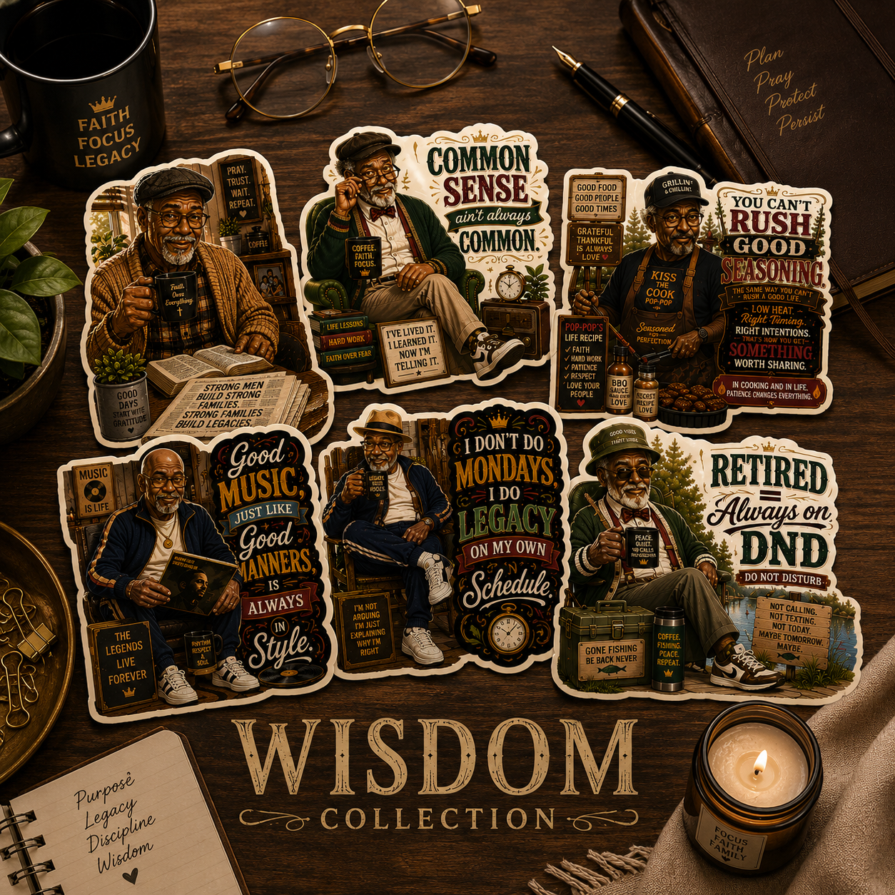 Pop-Pop Says Sticker Bundle