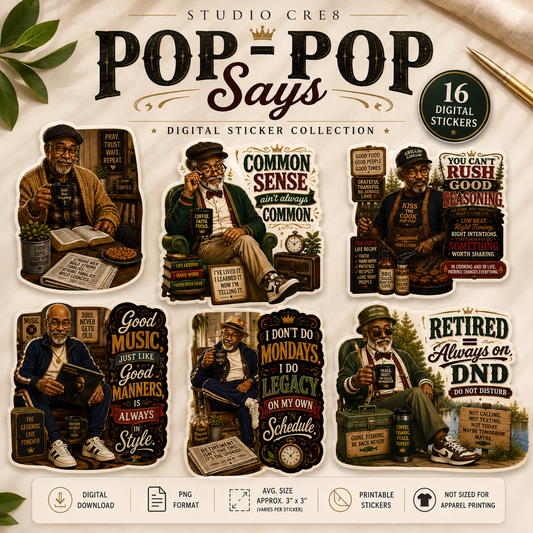 Pop-Pop Says Sticker Bundle