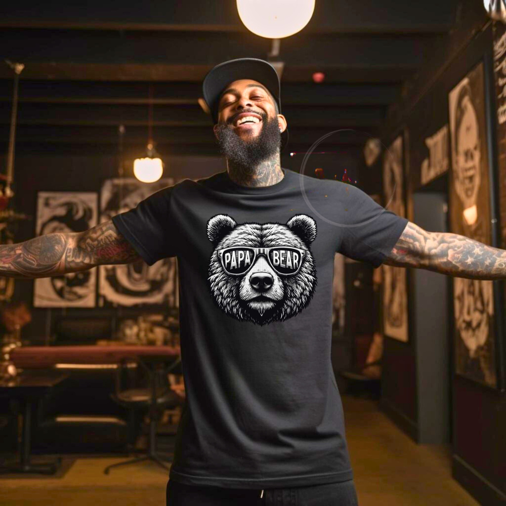 Papa Bear Graphic Tee – Bold Father Figure Shirt
