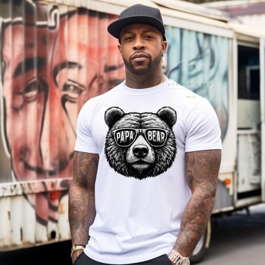 Papa Bear Graphic Tee – Bold Father Figure Shirt