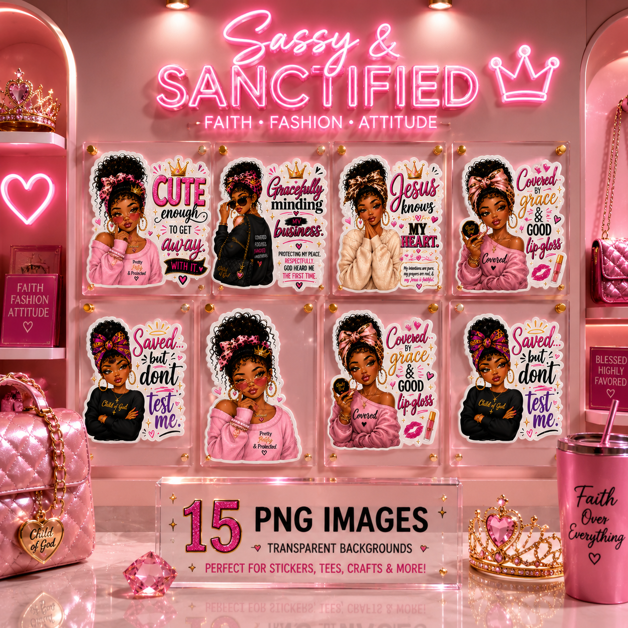 Sassy and Sanctified Sticker Bundle
